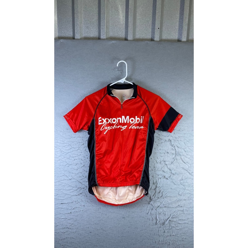 Primal Wear Cycling Jersey Mens XS Red Excellent ExxonMobil Cycling Team Zip